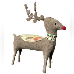 Bohemian Felt Reindeer Figurine/Christmas Decoration